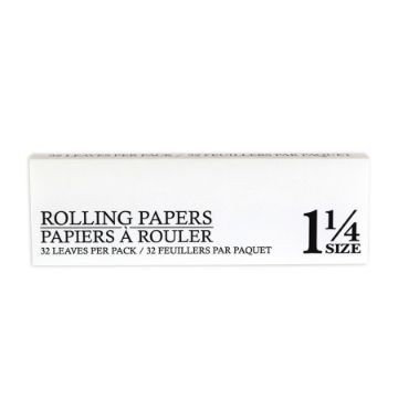 Plain White Rolling Papers - 1 1/4 (2 PACKS)