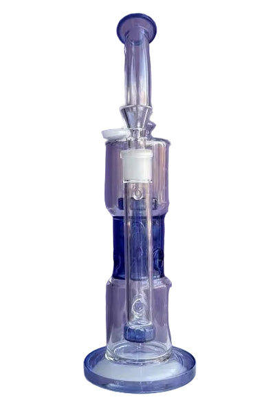 GENIE Double Perc Bong W/ Bent Neck (19MM)