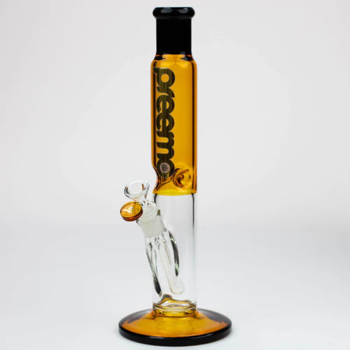 PREEMO 14'' Black & Gold Straight Tube Bong