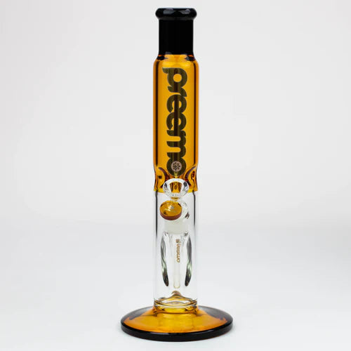 PREEMO 14'' Black & Gold Straight Tube Bong