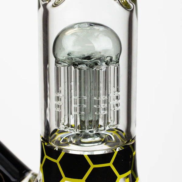 PROTECT YA NECK! 15.5" Killa Bees Glass Beaker Bong w/ Percolater