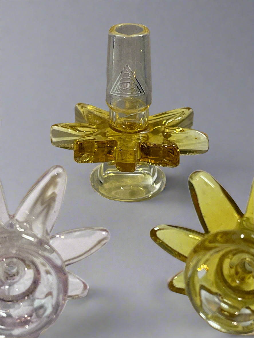 RED EYE GLASS Leaf Design Bowl