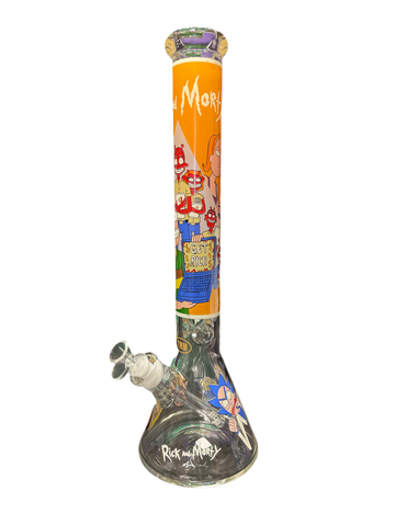 RICK & MORTY 17” 7mm Beaker Bong