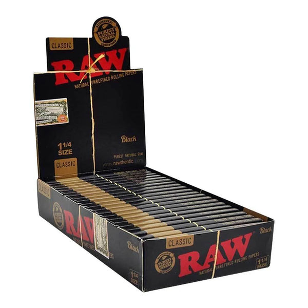 RAW Bulk 1 1/4 Box of Papers 24 pk (Classic Or Black)