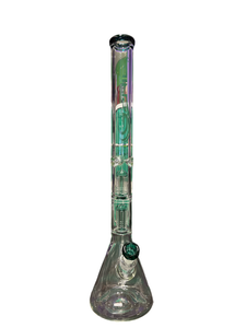 GENIE 24” Double Tree Perc 9mm Beaker Bong