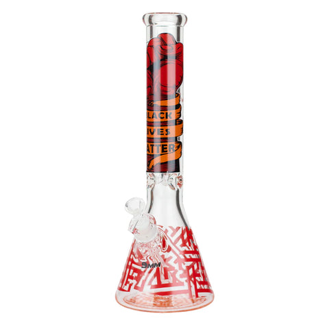 BLM Graphic Glass Beaker Bong