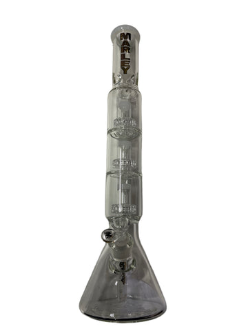 MARLEY 21" Triple Percolator Glass Beaker Bong 7mm