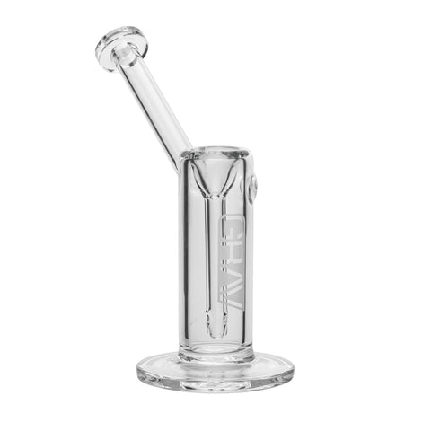 GRAV 6" Upright Bubbler - Clear w/ Green