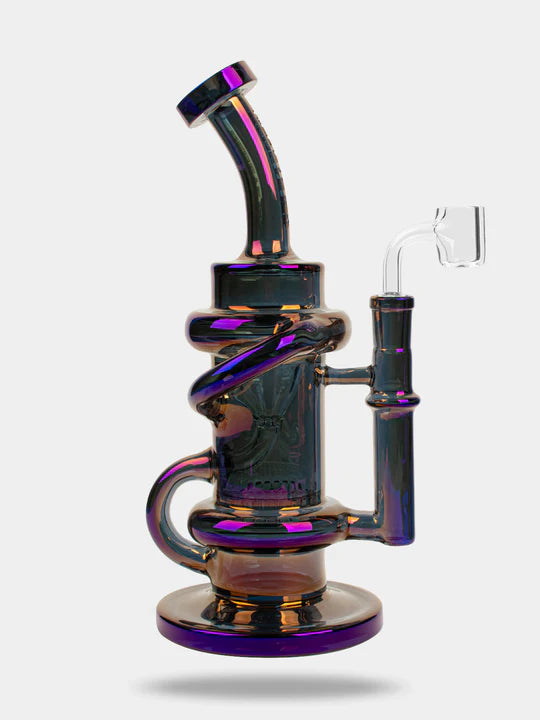 REDEYETEK 9.5" Blue Metallic Glitch Klein Recycler Rig