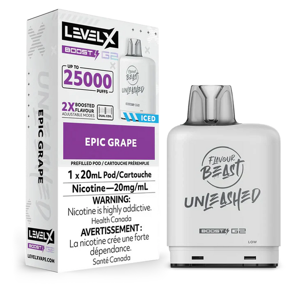FLAVOUR BEAST Unleashed - Level X Boost G2 Pods (25K Puffs)