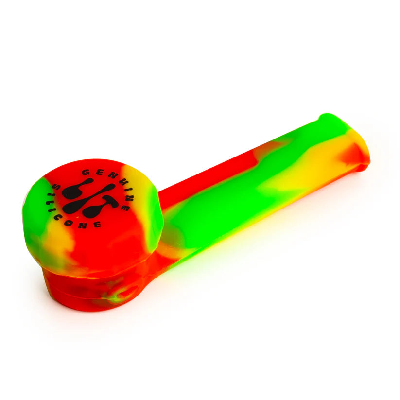 LIT SILICONE 3.5" Hand Pipe Rasta