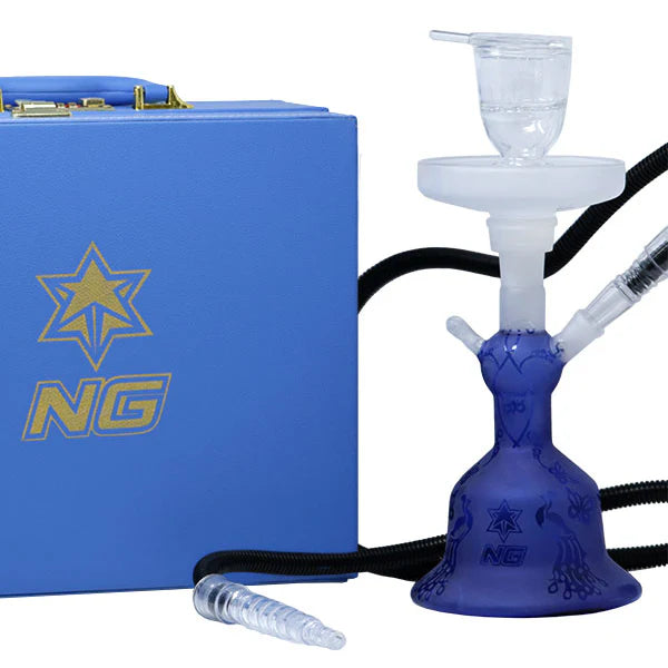 NG 13" Sandblasted Hookah Set - Blue