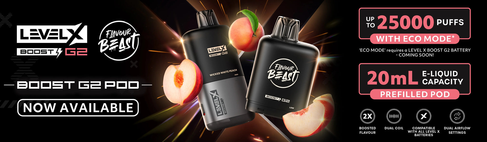 FLAVOUR BEAST Level X Boosted Pods (25k Puffs)