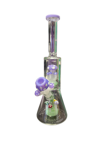 RED EYE GLASS 12" 5mm Shroom Perc Beaker Bong