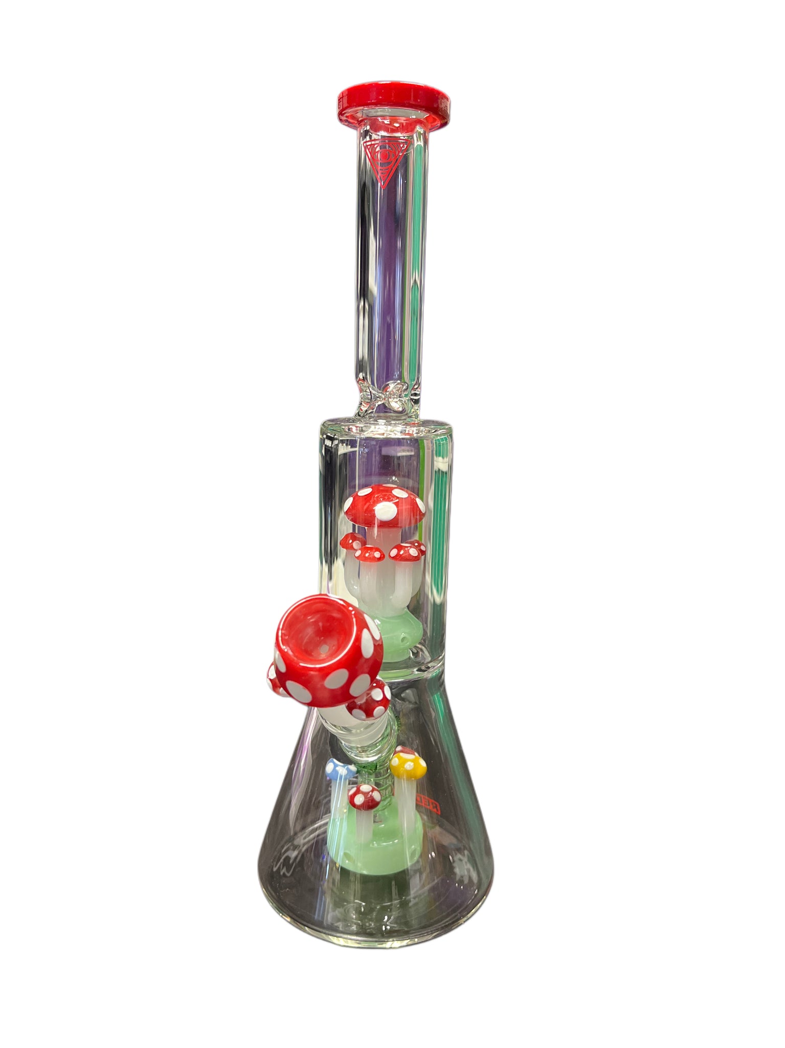 RED EYE GLASS 12" 5mm Shroom Perc Beaker Bong