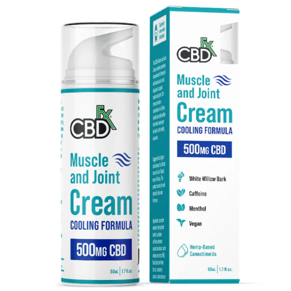 CBDFX Muscle & Joint Cream 3000mg OR 500mg CBD - Cooling Formula | UP TO 50% OFF