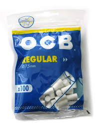 OCB Regular Size Filter Tips Virgin Paper 100-Pack