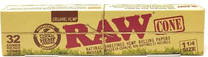 RAW Pre-Rolled Cones 32-Pack (1 1/4 & King Size)