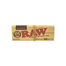 RAW Connoisseur Classic Papers & Tips (Single Wide & King Size)