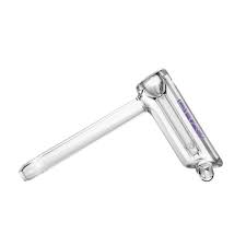 GRAV 7" Basic Large Hammer Bubbler - Clear w/ Purple