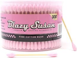 BLAZY SUSAN Pink Cotton Buds 300-Pack