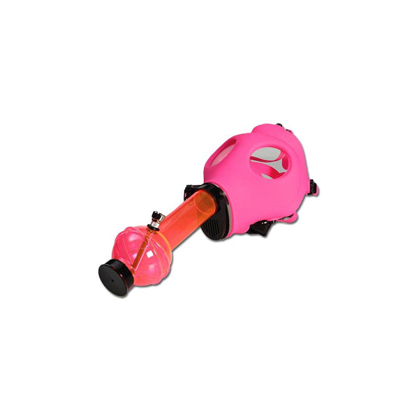 Pink Acrylic Gas Mask Bong