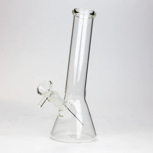 8" Clear Glass Bent Neck Beaker Bong