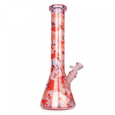 RED EYE GLASS 15" 7mm Cammouflage Beaker Bong