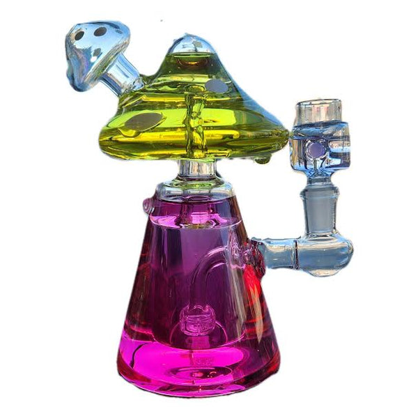 Neon Freezable Magic Mushroom Bubbler w/ Freezable Bowl