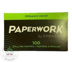 PAPERWORK BY EMBASSY Organic Hemp Rolling Papers 1 1/4 Size