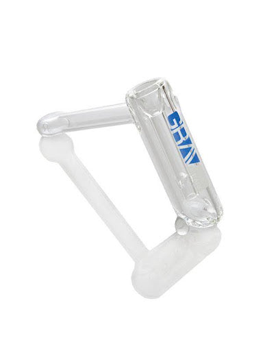 GRAV 3" Basic Mini Hammer Bubbler - Clear w/ Green