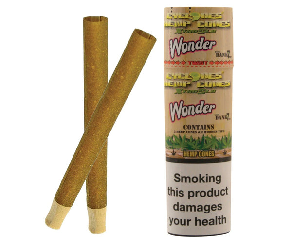 CYCLONES Hemp Cones w/ Tips 2-Pack