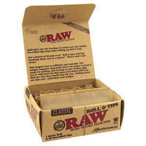 RAW Classic 3 Metre Rolls & Tips (King Size)