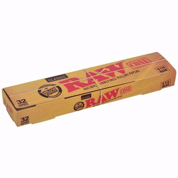 RAW Pre-Rolled Cones 32-Pack (1 1/4 & King Size)